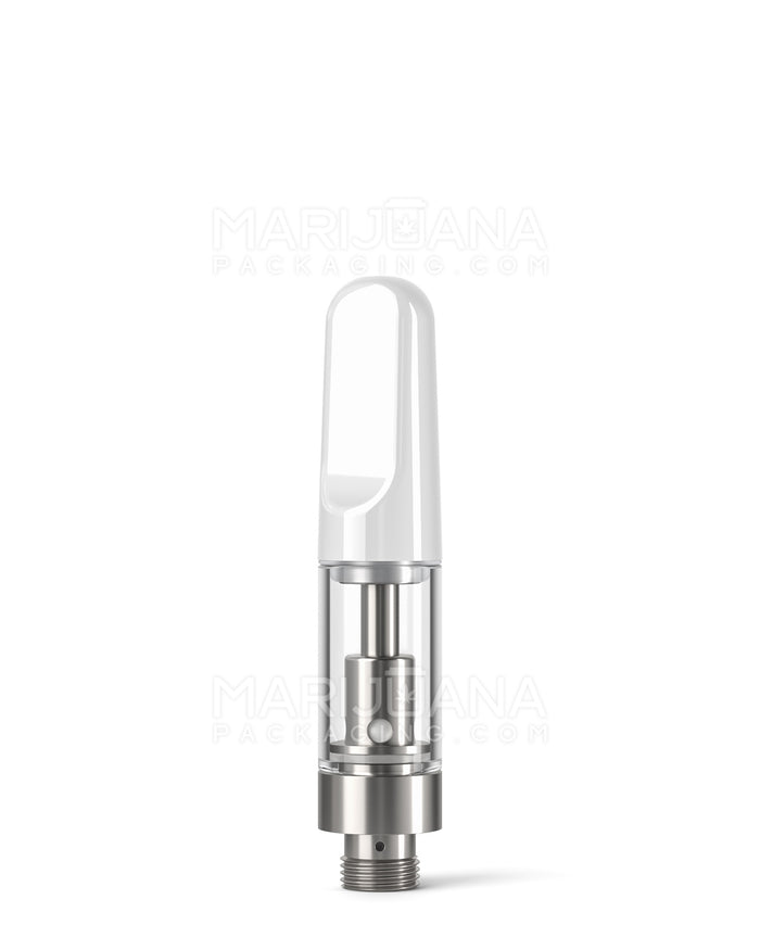 CCELL | TH2 Glass Vape Cartridge with White Ceramic Mouthpiece | 0.5mL - Screw On - 100 Count Image