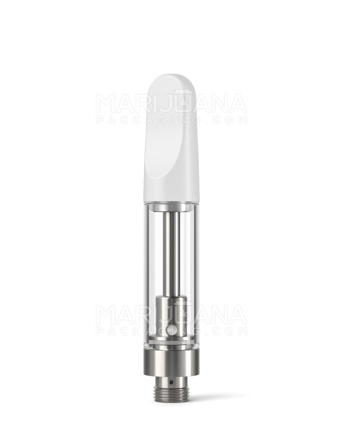 CCELL | TH2 Glass Vape Cartridge with White Plastic Mouthpiece | 1mL - Screw On - 100 Count Image