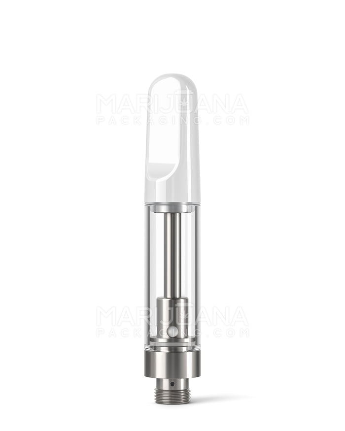 CCELL | TH2 Glass Vape Cartridge with White Ceramic Mouthpiece | 1mL - Screw On - 100 Count Image