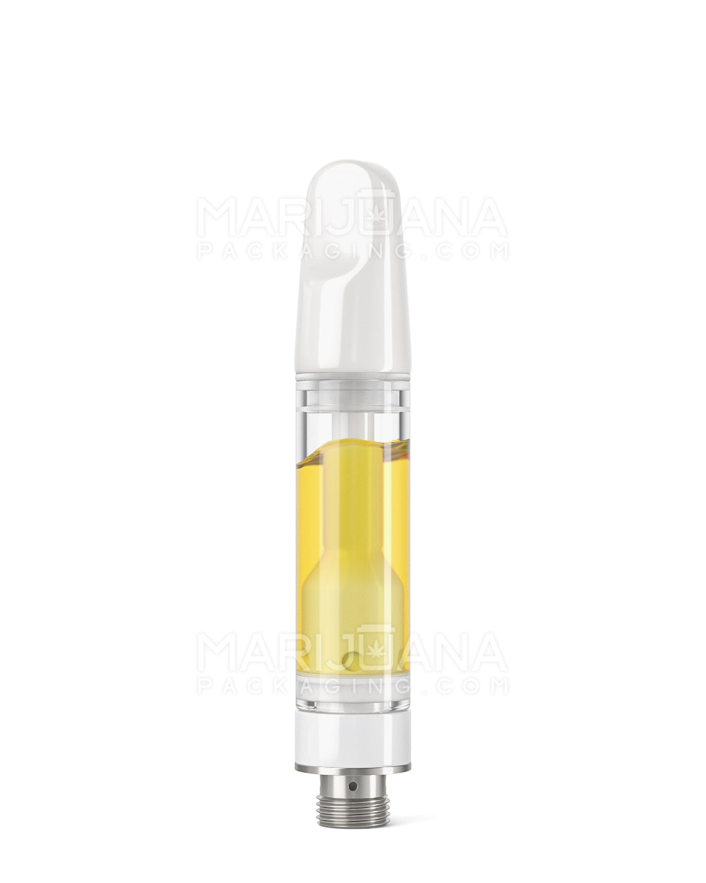 TPK | Ceramic Vape Cartridge with Flat White Ceramic Mouthpiece | 1mL - Press On - 100 Count - 2