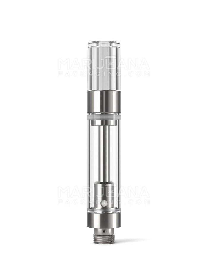 RAE Ceramic Core Glass Vape Cartridge with Round Clear Plastic Mouthpiece | 1mL - Press On | Sample Image