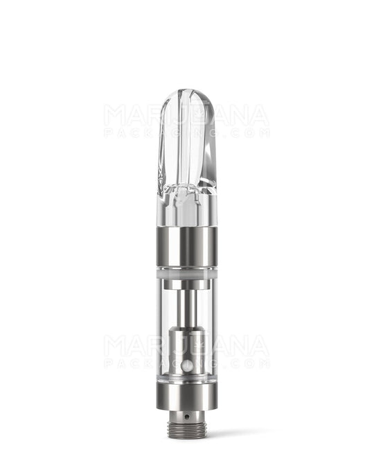 Ceramic Core Glass Vape Cartridge with Flat Clear Plastic Mouthpiece | 0.5mL - Press On | Sample - 1