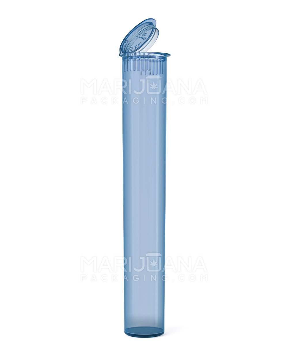 Child Resistant King Size Pop Top Translucent Plastic Pre-Roll Tubes | 116mm - Blue | Sample - 1