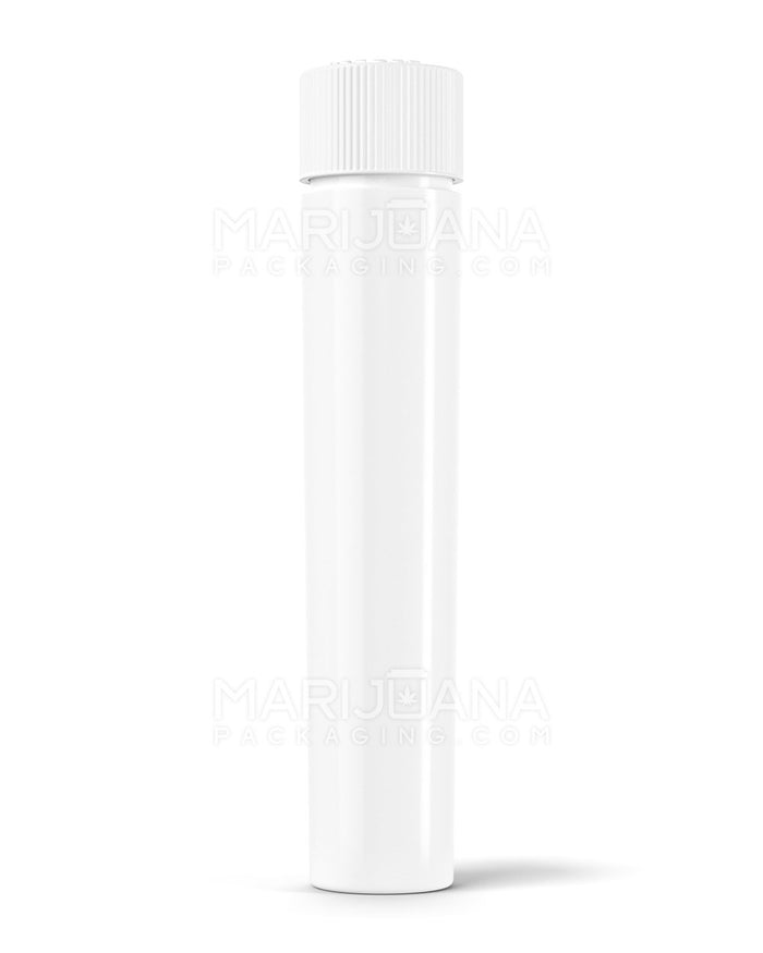 Child Resistant Push Down & Turn Vape Cartridge Container | 72mm - White Plastic | Sample Image