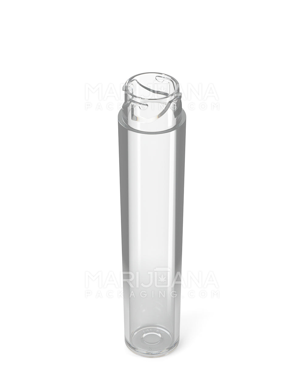 Child Resistant | Push Down & Turn Vape Cartridge Tube w/ White Cap | 90mm - Clear - 500 Count - 8