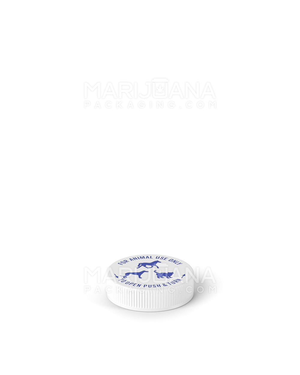 Child Resistant Transparent Blue Veterinary Push Down & Turn Cap Vial | 13dr | Sample - 10