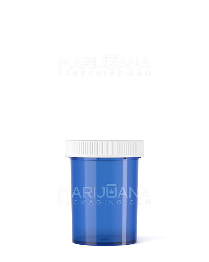 Child Resistant Transparent Blue Veterinary Push Down & Turn Cap Vial | 30dr | Sample Image