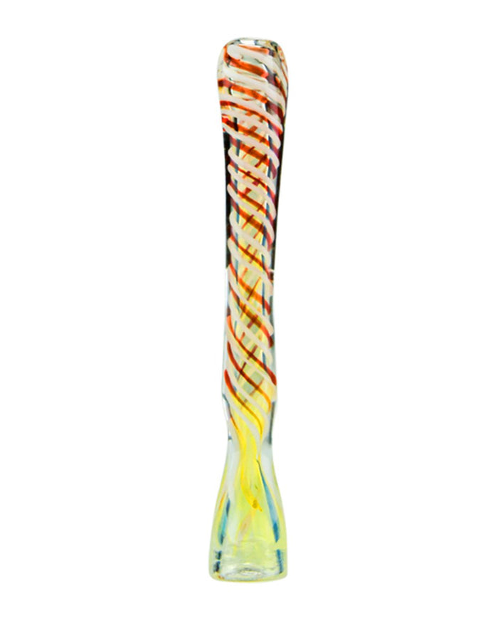 Spiral & Gold Fumed Chillum Hand Pipe | 5in Long - Glass - Assorted Image