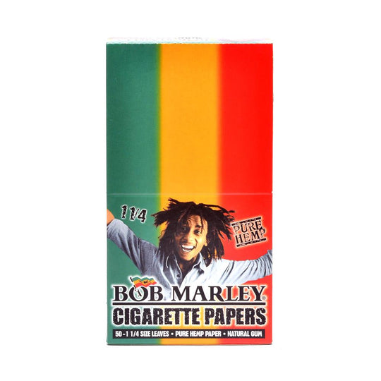 BOB MARLEY | 'Retail Display' 1 1/4 Size Hemp Rolling Papers | 83mm - Hemp Paper - 25 Count - 2