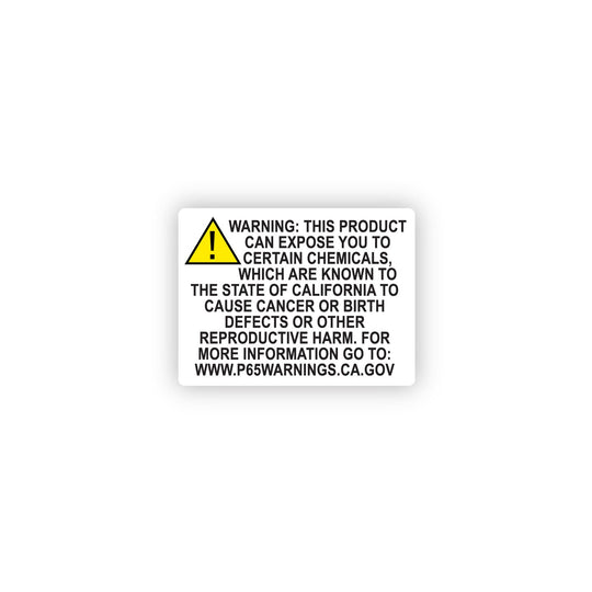 California Prop 65 Chemical Warning Compliance Label | 2in x 1.5in - Long Form - 1000 Count - 1