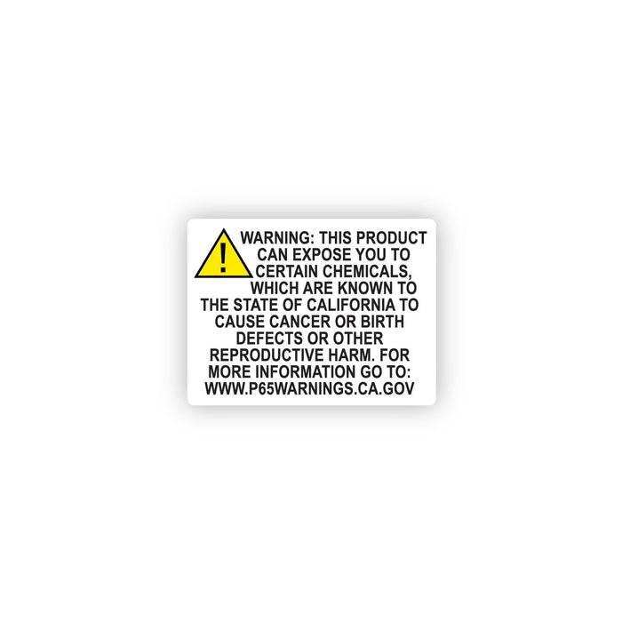 California Prop 65 Chemical Warning Compliance Label | 2in x 1.5in - Long Form - 1000 Count Image