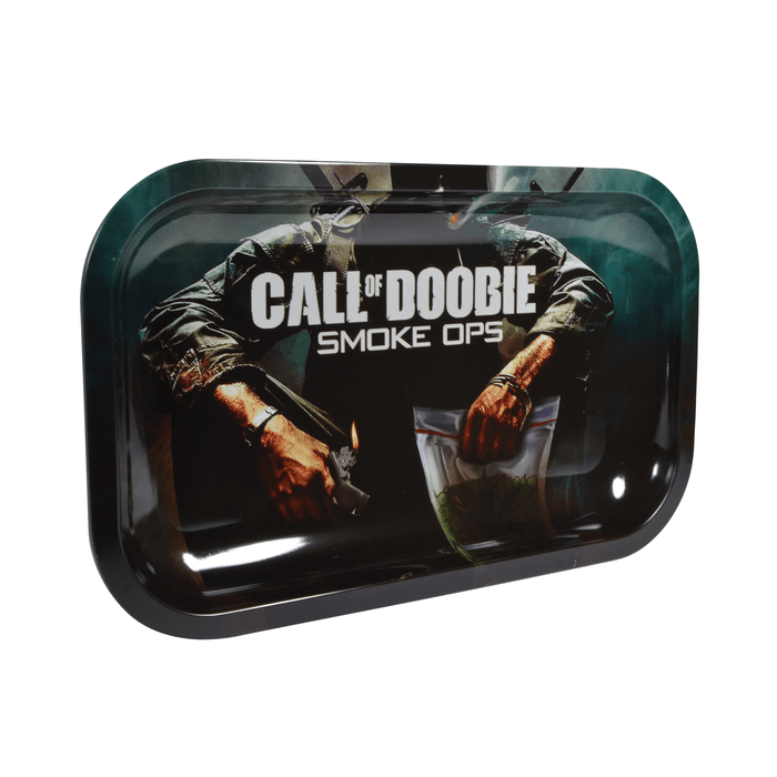 V-SYNDICATE | Call of Doobie Rolling Tray | 10.5in x 6.25in - Medium - Metal Image