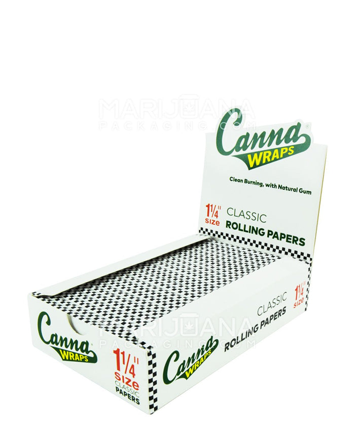 CANNA WRAPS | 'Retail Display' 1 1/4 Size Rolling Papers | 83mm - Classic - 25 Count Image