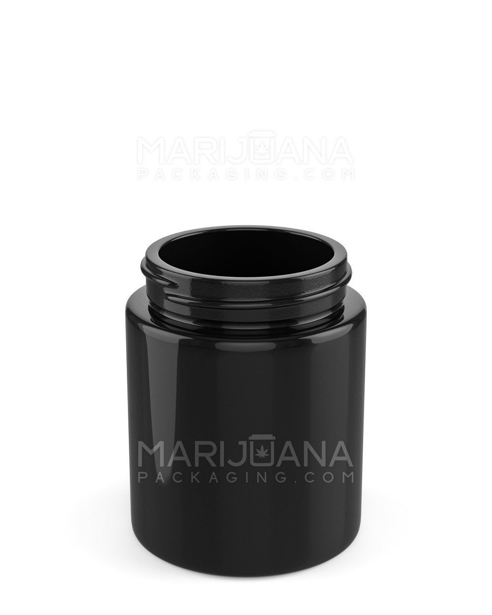 Child Resistant | Black Glass Jars with Flush Black Cap | 50mm - 4oz - 100 Count - 3