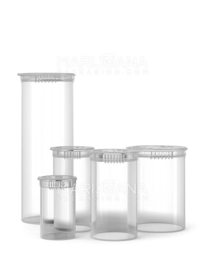 Child Resistant | Clear Pop Top Bottles | 6dr - 1g - 600 Count Image