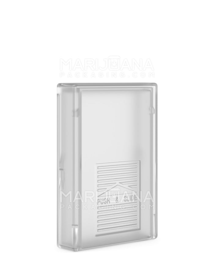 Child Resistant Push & Slide Shatter Box Concentrate Container | 61mm x 42mm - Clear Plastic | Sample Image