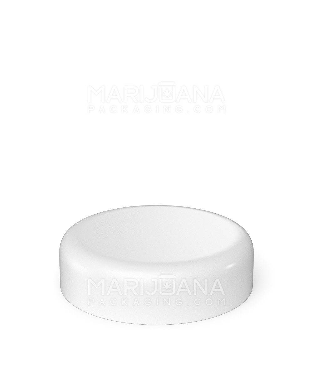 Child Resistant | Dome Push Down & Turn Plastic Caps w/ Foam Liner | 63mm - Semi Gloss White - 96 Count - 3