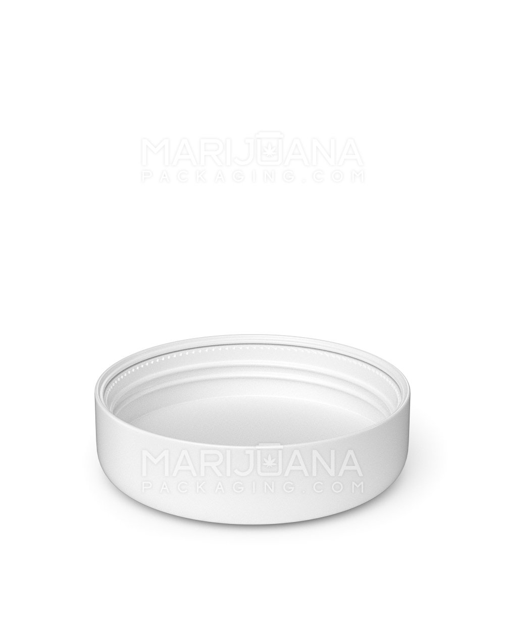 Child Resistant | Dome Push Down & Turn Plastic Caps w/ Foam Liner | 63mm - Semi Gloss White - 96 Count - 4