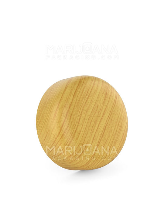 Child Resistant Dome Push Down & Turn Plastic Caps | 53mm - Ash Wood | Sample - 1