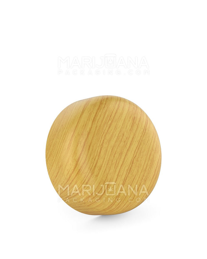 Child Resistant Dome Push Down & Turn Plastic Caps | 53mm - Ash Wood | Sample Image