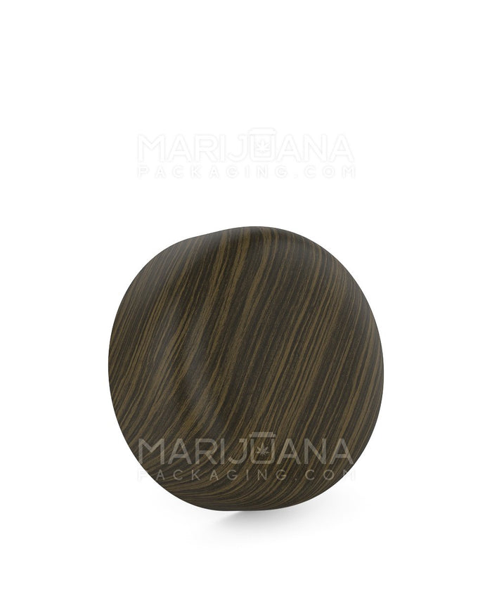 Child Resistant Dome Push Down & Turn Plastic Caps | 53mm - Ebony Wood | Sample Image