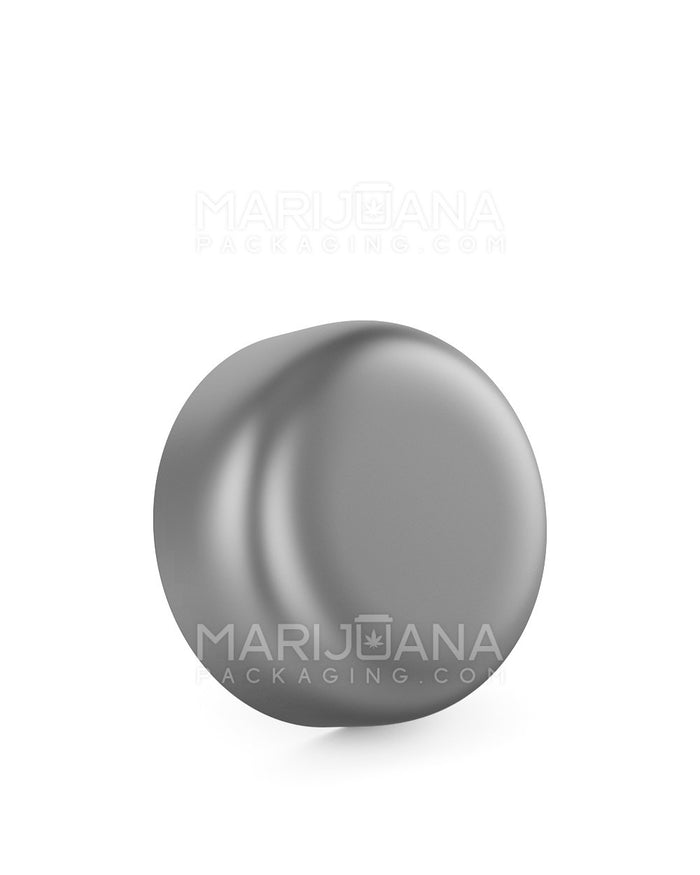 Child Resistant Dome Push Down & Turn Plastic Caps | 53mm - Matte Silver | Sample Image