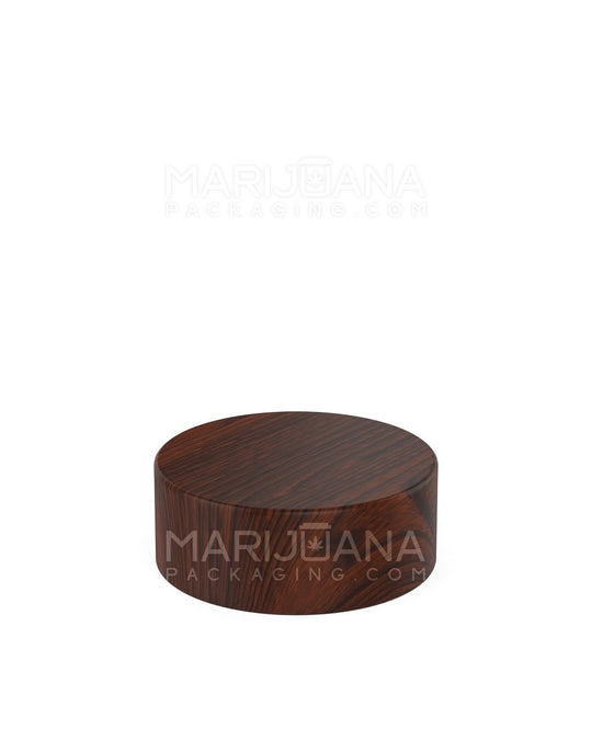 Child Resistant | Flat Push Down & Turn Plastic Caps w/ Foil Liner | 38mm - Redwood Wood - 320 Count - 3