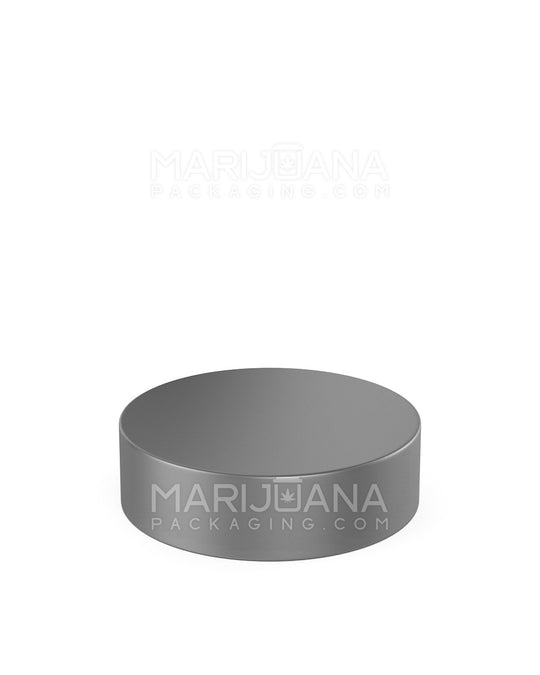 Child Resistant | Flat Push Down & Turn Plastic Caps w/ Foam Liner | 53mm - Matte Silver - 120 Count - 3