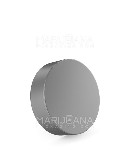 Child Resistant | Flat Push Down & Turn Plastic Caps w/ Foam Liner | 53mm - Matte Silver - 120 Count - 1