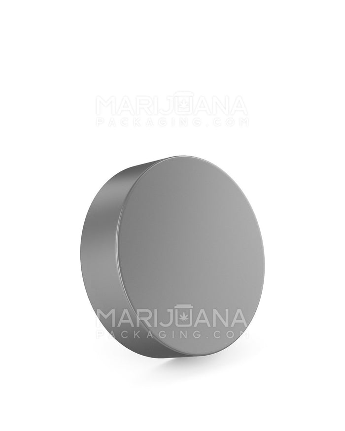 Child Resistant Flat Push Down & Turn Plastic Caps | 53mm - Matte Silver | Sample Image