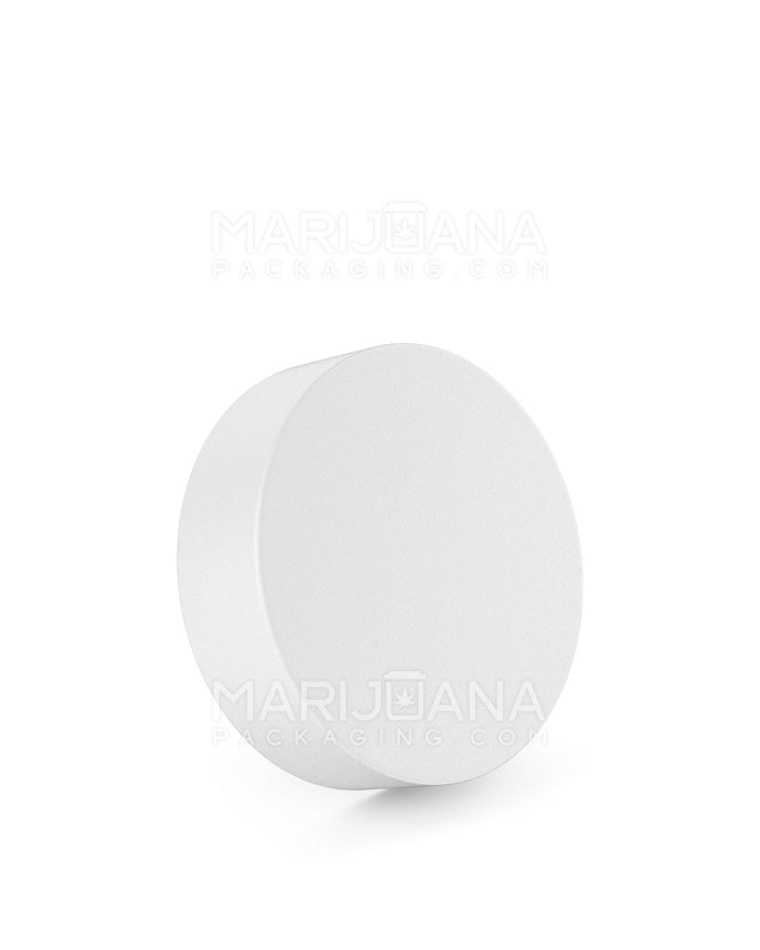 Child Resistant Flat Push Down & Turn Plastic Caps | 53mm - Matte White | Sample Image