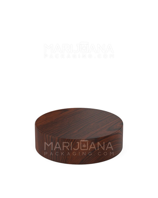 Child Resistant | Flat Push Down & Turn Plastic Caps w/ Foam Liner | 53mm - Redwood Wood - 120 Count - 3