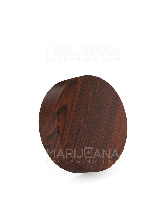 Child Resistant Flat Screw Top Plastic Caps | 53mm - Redwood Wood | Sample Image