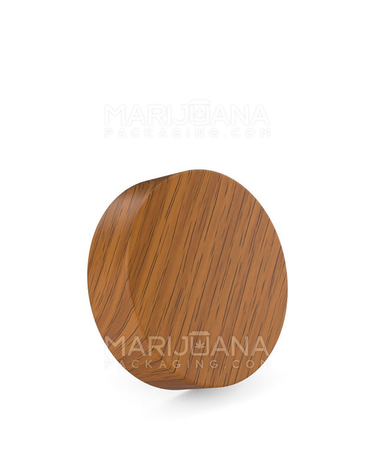 Child Resistant Flat Screw Top Plastic Caps | 53mm - Walnut Wood | Sample - 1