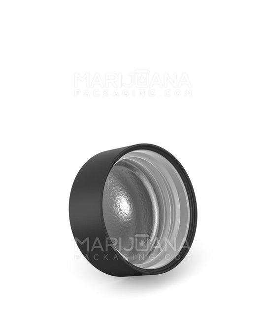 Child Resistant | Smooth Push Down & Turn Plastic Caps w/ Foil Liner | 38mm - Matte Black - 320 Count - 2