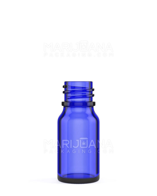 Child Resistant | Glass Tincture Bottles w/ Black Ribbed Dropper Cap | 10mL - Blue - 120 Count - 4