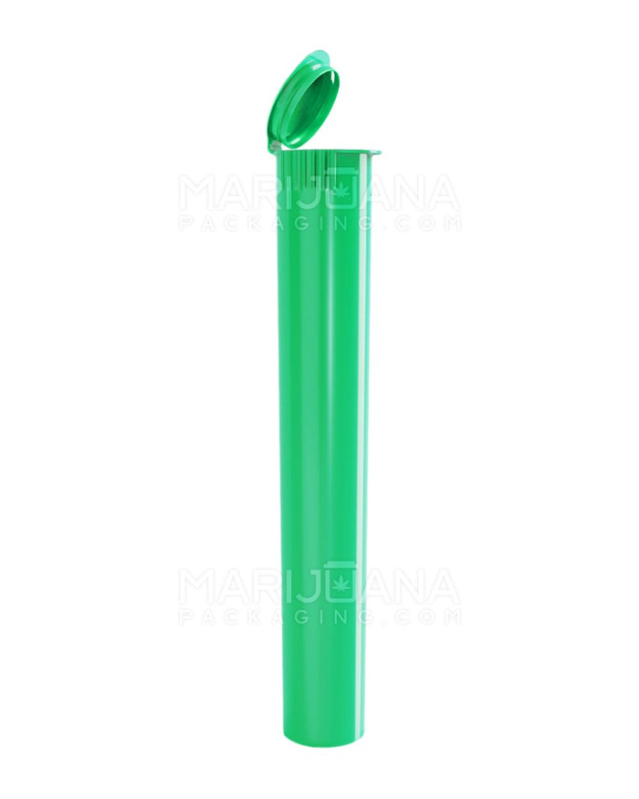 Child Resistant King Size Pop Top Opaque Plastic Pre-Roll Tubes | 116mm - Green | Sample Image