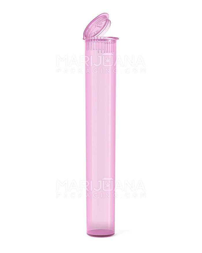 Child Resistant | King Size Pop Top Translucent Plastic Pre-Roll Tubes | 116mm - Pink - 1000 Count Image