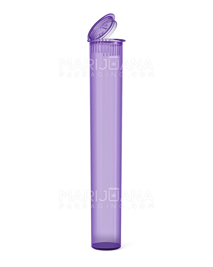 Child Resistant | King Size Pop Top Translucent Plastic Pre-Roll Tubes | 116mm - Purple - 1000 Count Image