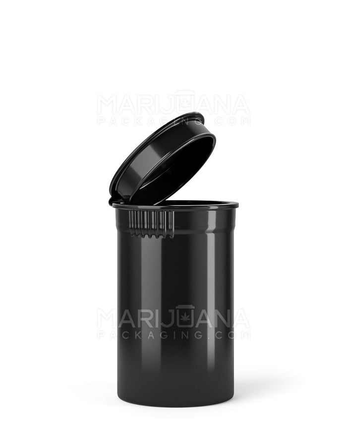 Child Resistant Opaque Black Pop Top Bottles | 6dr -1g | Sample Image