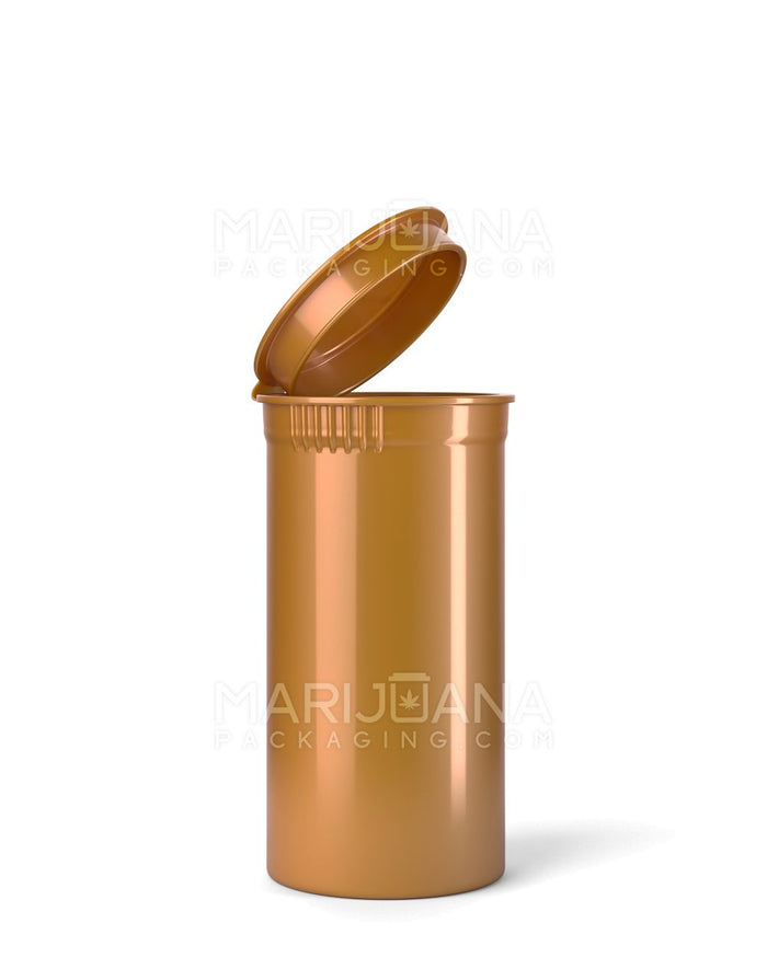 Child Resistant Opaque Gold Pop Top Bottles | 13dr - 2g | Sample Image