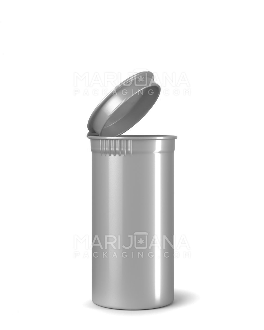 Child Resistant Opaque Silver Pop Top Bottles | 13dr - 2g | Sample - 1