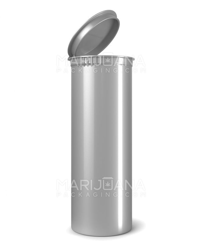 Child Resistant Opaque Silver Pop Top Bottles | 60dr - 14g | Sample Image