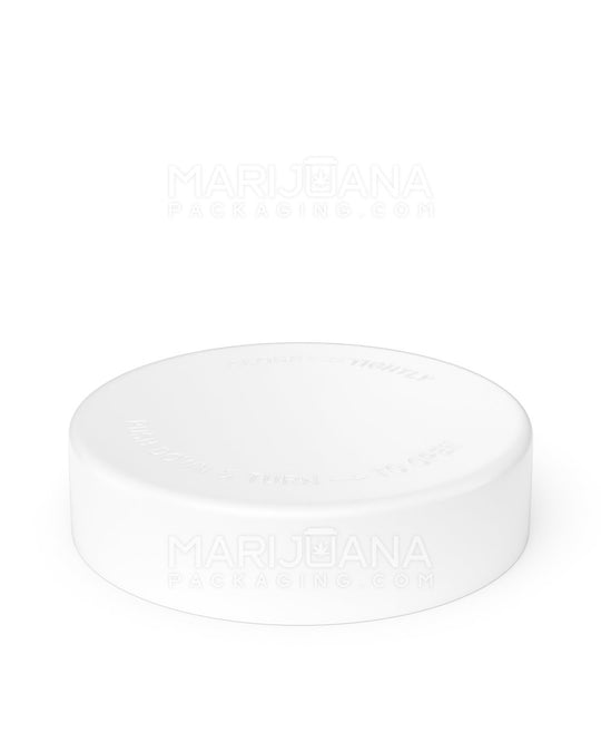 Child Resistant | Push Down & Turn Plastic Caps w/ Foam Liner | 78mm - Semi Gloss White - 48 Count - 3