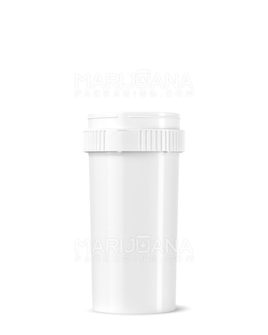 Child Resistant | Push & Turn Vial with Grinder Cap | 40dr - White Plastic - 150 Count - 4