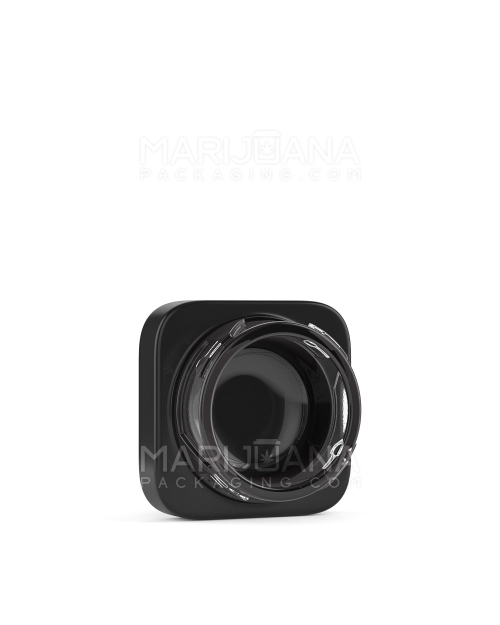 Child Resistant | Qube Black Glass Concentrate Jar w/ Black Cap | 32mm - 5mL - 250 Count - 4