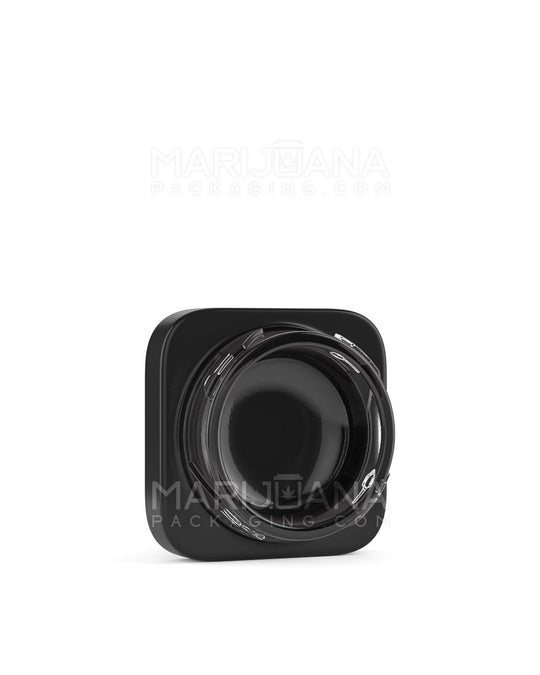 Child Resistant | Qube Black Glass Concentrate Jar w/ Black Cap | 38mm - 9mL - 250 Count - 4