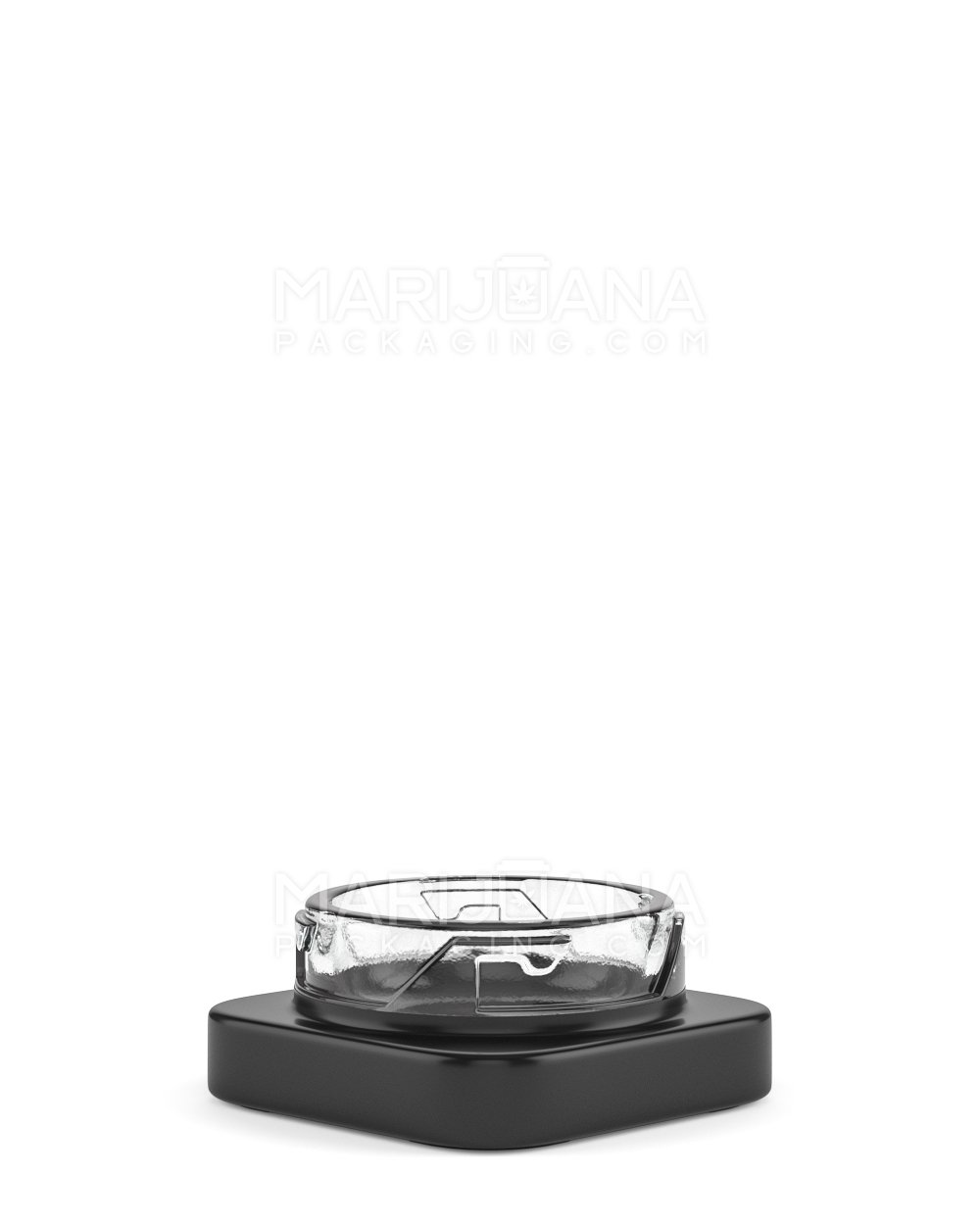 Child Resistant | Qube Black Glass Concentrate Jar w/ Black Cap | 38mm - 9mL - 250 Count - 2