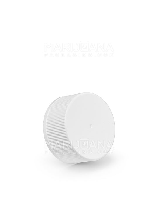 Child Resistant Ribbed Push Down & Turn Plastic Caps | 28mm - Semi Gloss White | Sample - 1