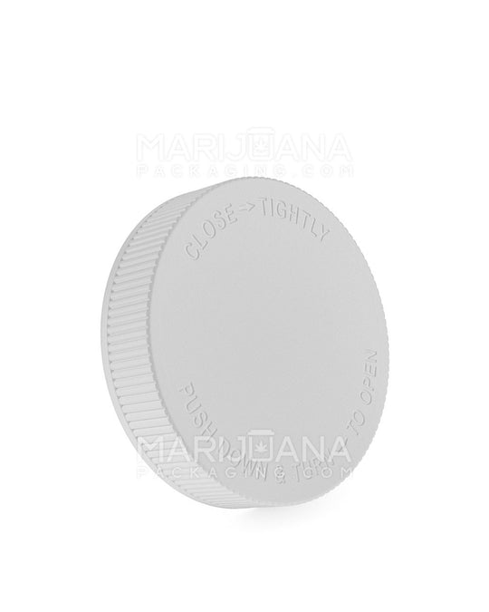 Child Resistant Ribbed Push Down & Turn Plastic Caps | 70mm - Semi Gloss Plastic | Sample - 1